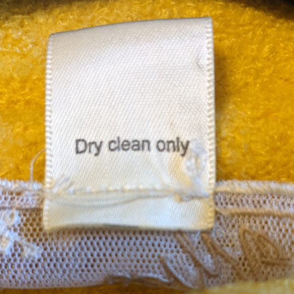 Nick And Mo Yellow Button Up Wool Blend Coat Size Small - Picture 6 of 6